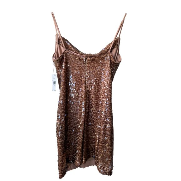 Astr The Label‎ Gold Sequins Mini Dress Size M NWT Holiday New Year's Eve Fairy - Picture 6 of 10